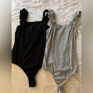 Black & Gray body suit duo
